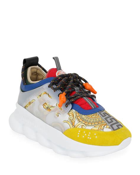 zapatos versace chain reaction|authentic Versace chain reaction sneakers.